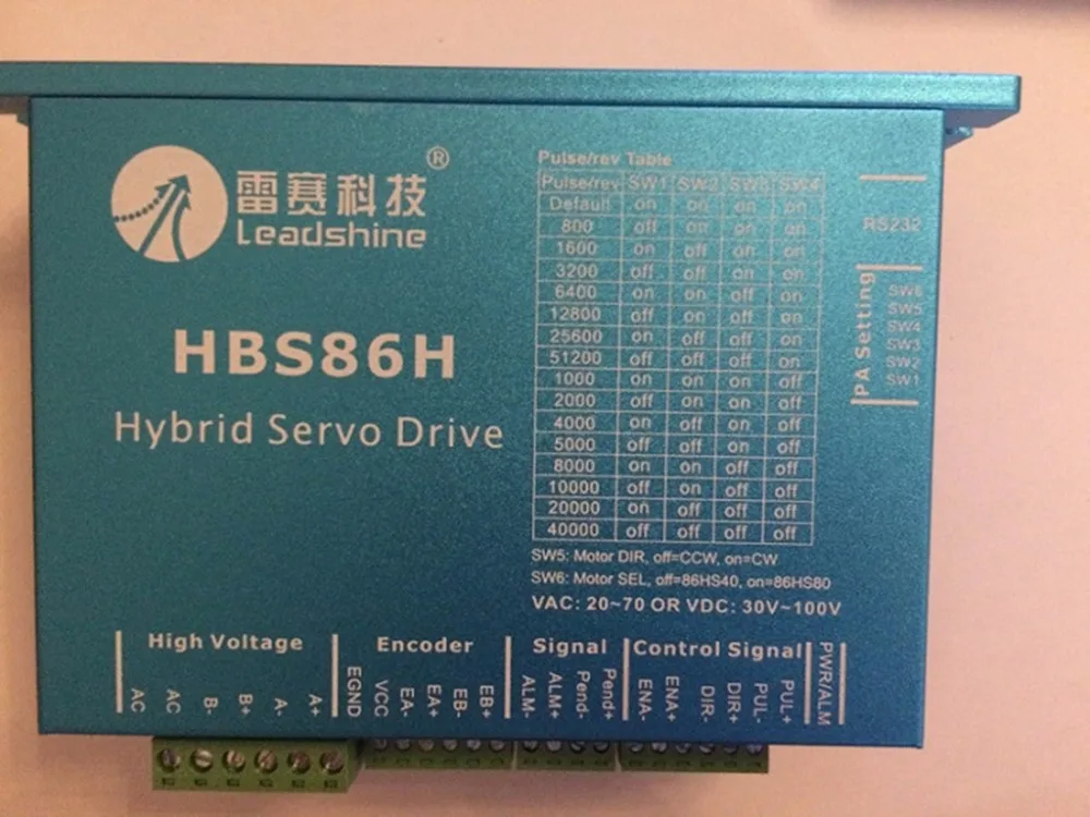 

NEMA34 2phase closed loop motor hybrid servo drive HBS86H leadshine 24-75VAC new original