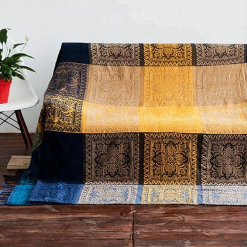 RAYUAN Chenille Two Faced Thread Blanket Multi-functions Sofa Chair Bedspread Carpet Throw Tapestry 150x190CM 220x260CM