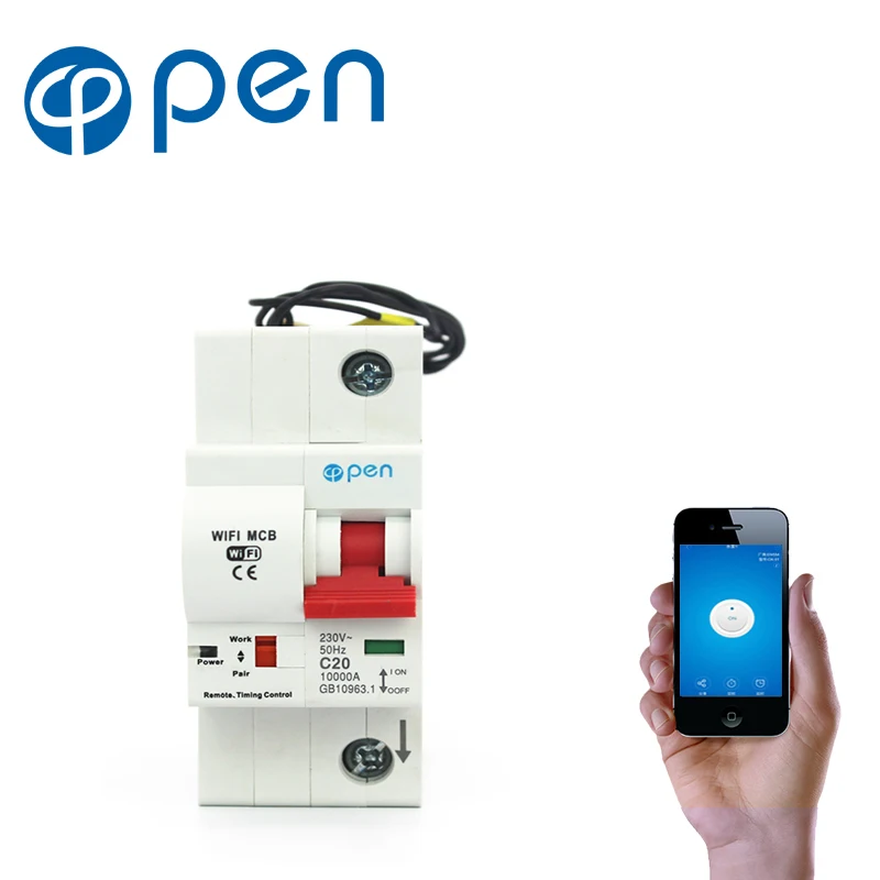 OPEN 1P 125A Remote Control Wifi Circuit Breaker/Smart Switch Intelligent overload  short circuit protection