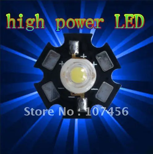 Free shipping 10pcs 1watt Blue High Power 1W LED Lamp Light Bright