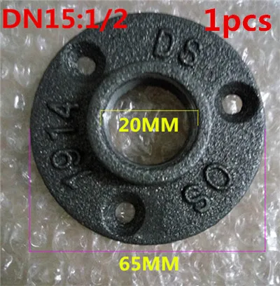 10PCS ghisa flange Retro industrial wind lamp, DN15:DN20 flange plate, flange plate, open tooth base, fixed wall base, rack