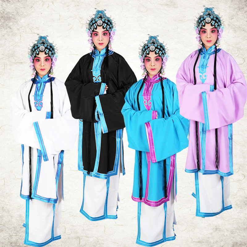 Chinese folk Stage Outfit Carnival Peking Chuan Opera improved Long robe costume Coat+ Skirt film TV Operas performance costume