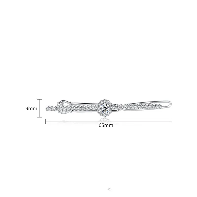 FXLRY New Hot Sale White color Quality Cubic Zircon Hair Clips for Women Bridal Wedding Hair Accessories Hairpins Fashion Jewelr