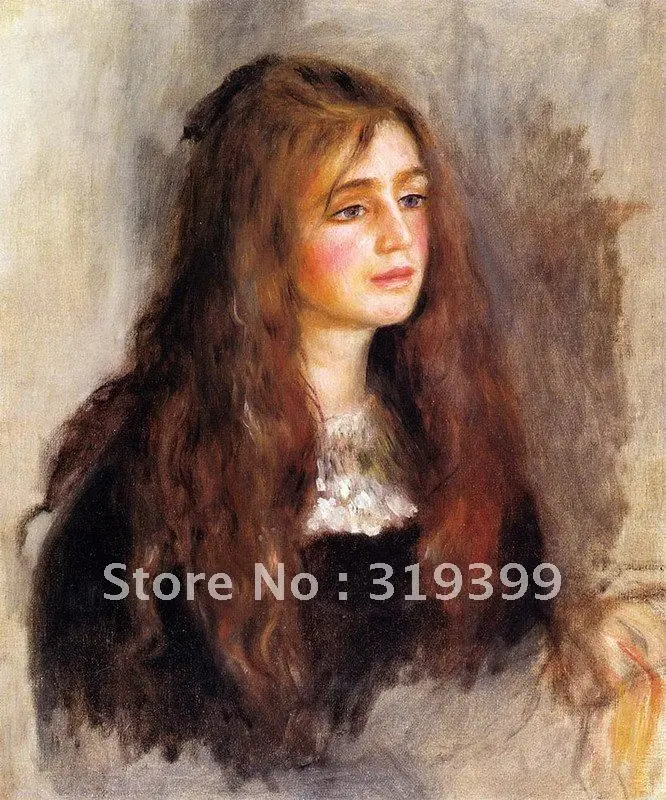 Oil Painting Reproduction,julie manet , oil painting on linen canvas,Fedex Shipping,handmade