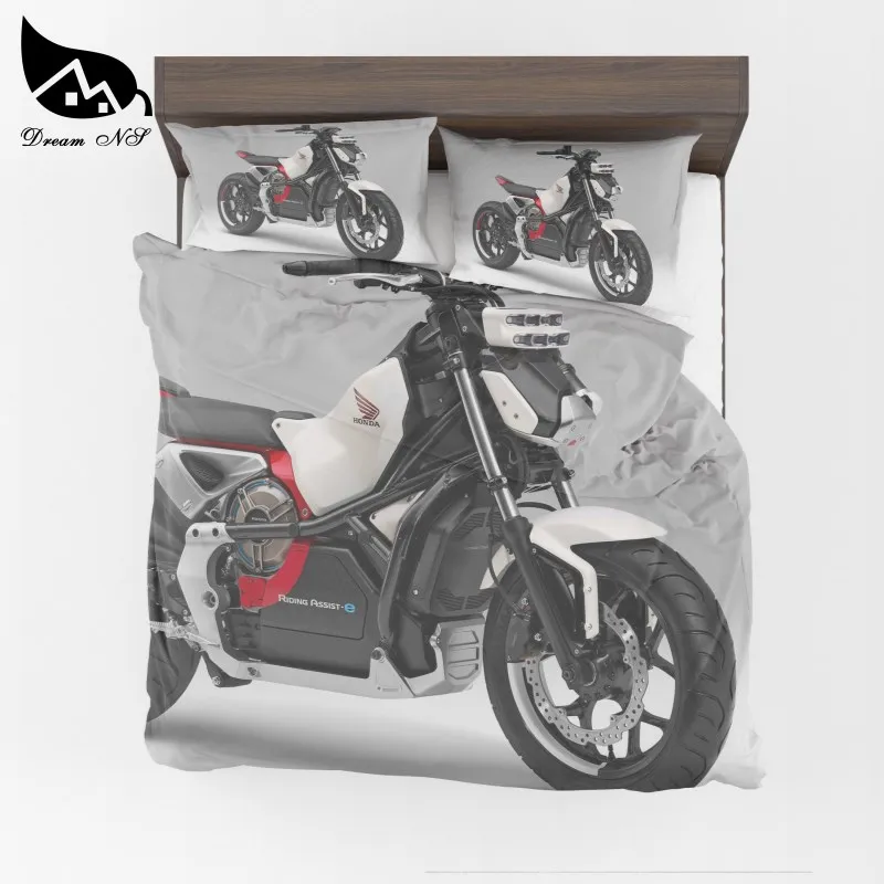 Dream NS dropshipping Art Pattern 3D bedding set Digital Print Motorcycle Flame Quilt cover Custom You Design Home Textiles