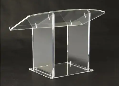 Free Shipping modern Customized Acrylic desktop lectern  Acrylic Pulpit Tabletop Lectern Clear Plexiglas Podium