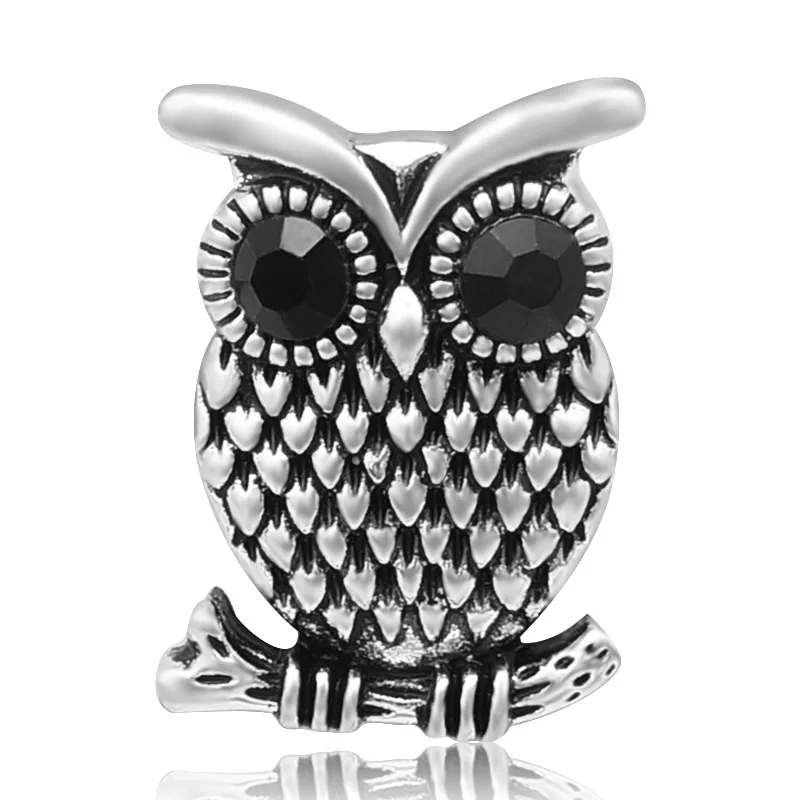 New Beauty Lovely Owl 18MM Metal snap buttons for DIY 18mm snap jewelry wholesale KZ3383