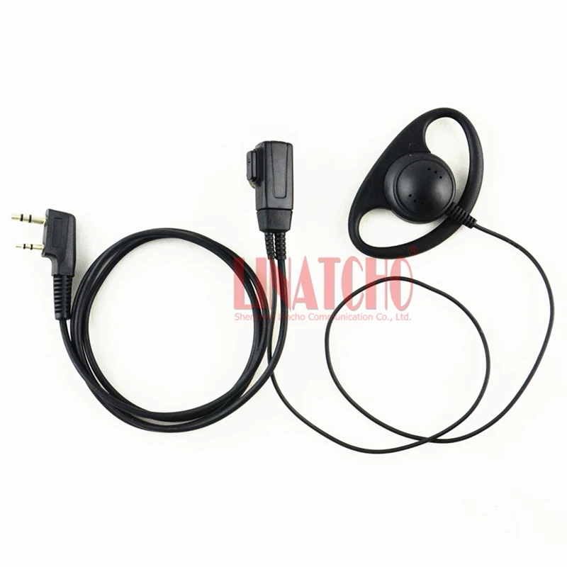 

D-shape two way radio walkie talkie professional earphone PTT mic for Two Way radio