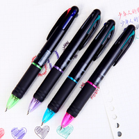 4 in 1 MultiColor Pen Kawaii Sign Pen Colorful Retractable Ballpoint Pens Multifunction Pen For Marker Writing Stationery  2 Pcs