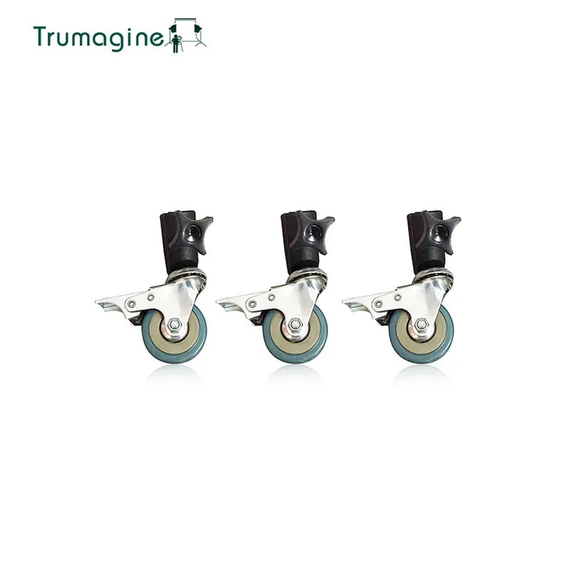 TRUMAGINE 3PCS Photography Studio Universal 22mm  Caster Wheel for lighting stand Photo Studio Accessories