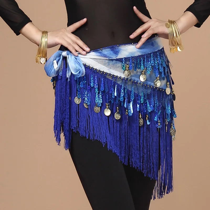 2019 Oriental Coins Belt Women Belly Dance Costumes Accessories Sequin Tassel Hip Scarf Belly dance Belt Hip Scarf Bellydance X