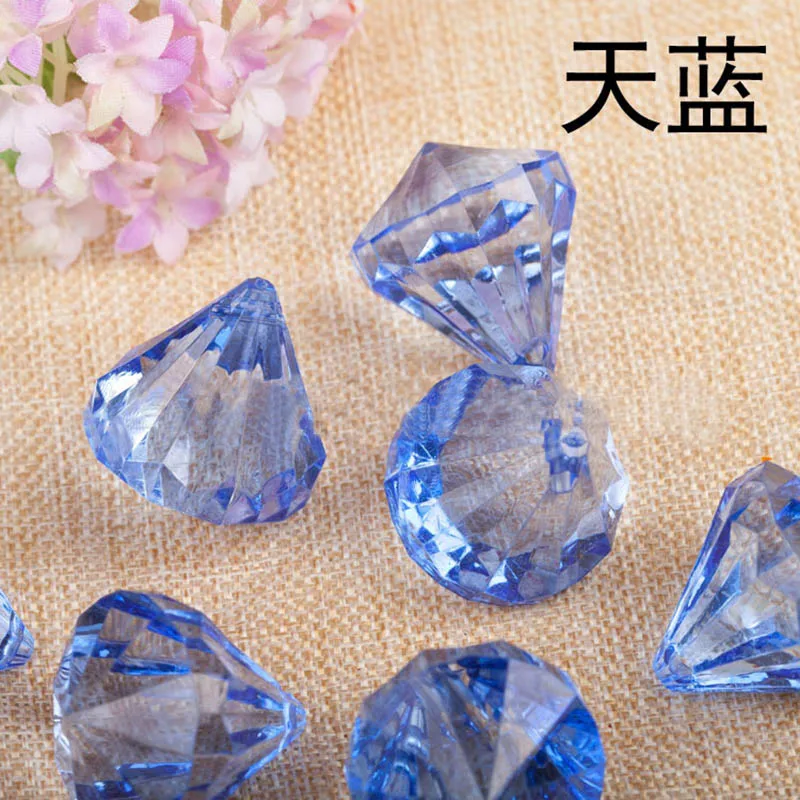 3 Sizes 15 Colors Prismatic Shape Acrylic Beads Faceted Cabochons Jewelry Findings DIY Handicraft Decoration Accessories