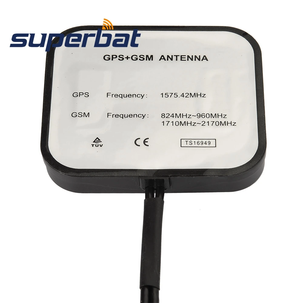 Superbat 4G LTE + GPS Combined Magnetic Mount Vehicle Antenna for GPS BEIDOU Navigation Head Unit Car Telematics Mobile Android