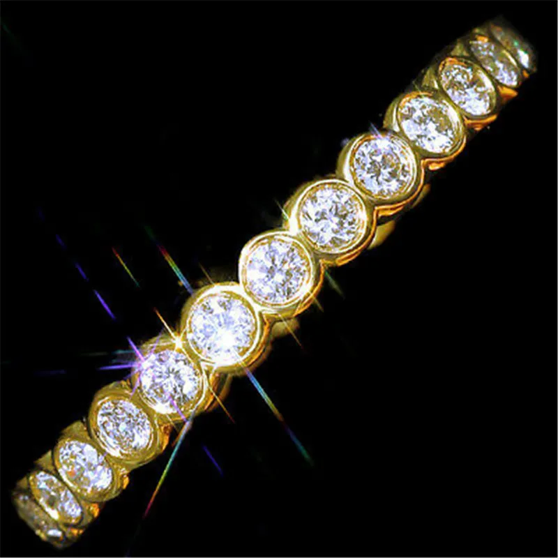 Eternity Promise ring 925 Sterling silver Pave AAAAA cz Engagement Wedding Band Rings for women Bridal Party Fashion Jewelry