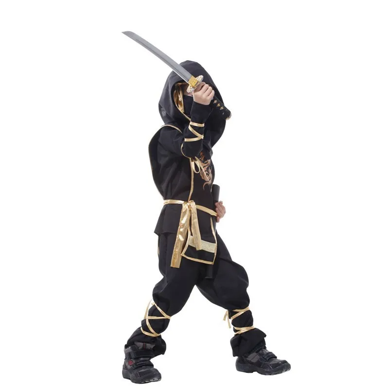 Halloween Kids Dragon Ninja Cosplay Costumes Birthday Carnival Party Boys Warrior Stealth Fancy Costume