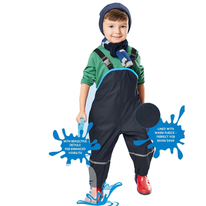 Children Waterproof Rain Pants New 2021 Brand Waterproof Overalls 1-7Yrs Baby Boys Girls Overalls Fashion Kids Overalls