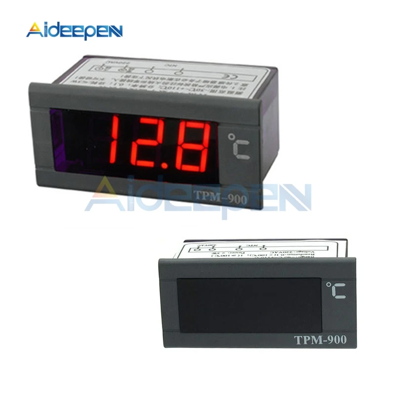 TPM-900 220V Digital Temperature Thermostat Thermo Temperature Controller LED Panel Meter Control with with NTC Sensor