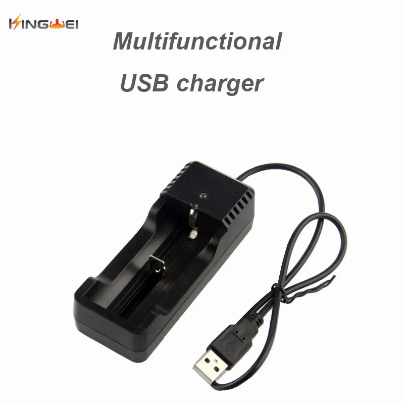 KingWei 4 Pcs NK-203 Single 18650 USB Universal Charger Electric Rechargeable 5V Output 4.2V 650mA Charger