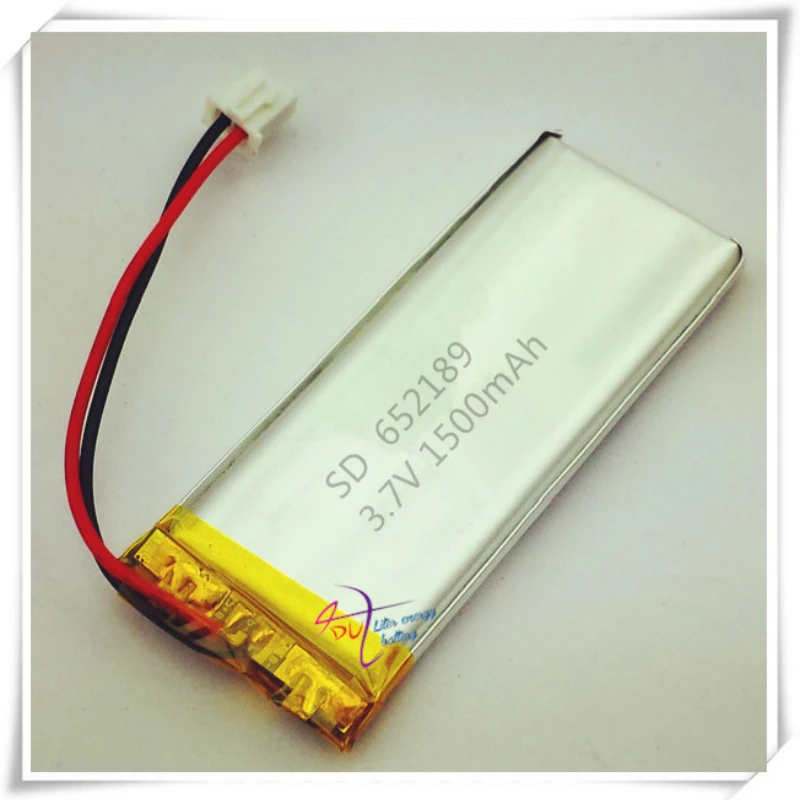 

XHR-2P 2.54 1500mAh 3.7V lithium polymer battery 652189 652090 sound driving record instrument scan code