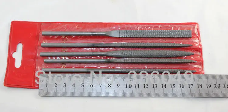 5pcs 180mm Wax Needle Files Set,Set of 5 pcs in pillar haifround round,Hot sale Jewelry Tools