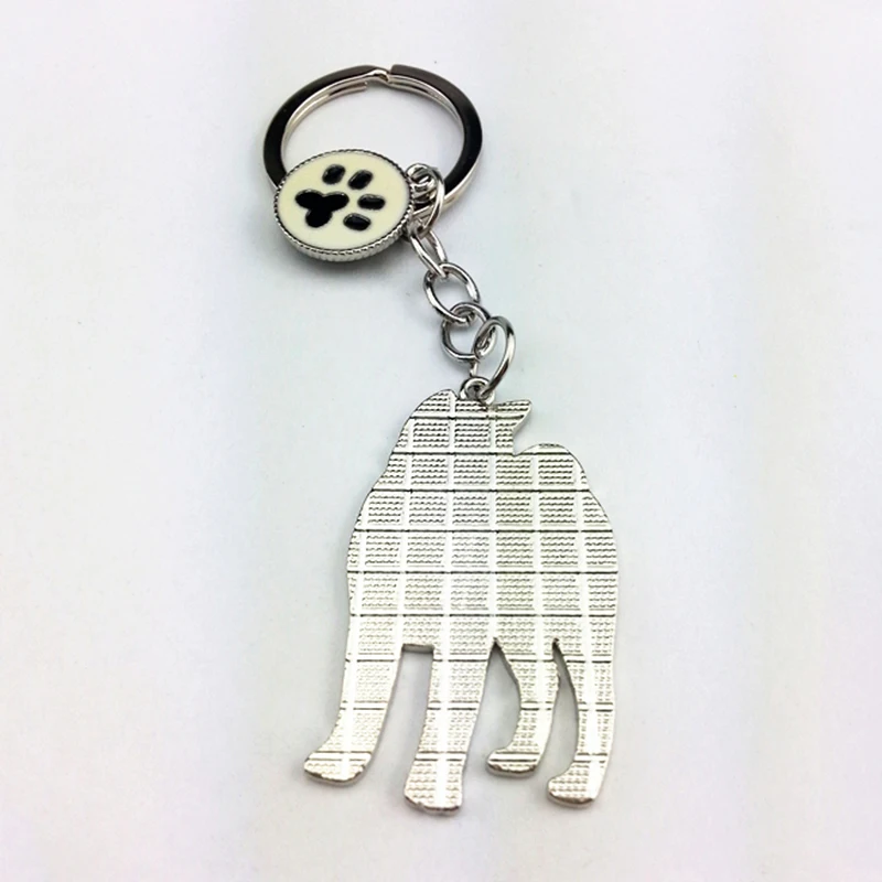 Japanese Akita DIY pendant key chains for men women dog charm bag keychain car key ring Fashion Gifts Accessories