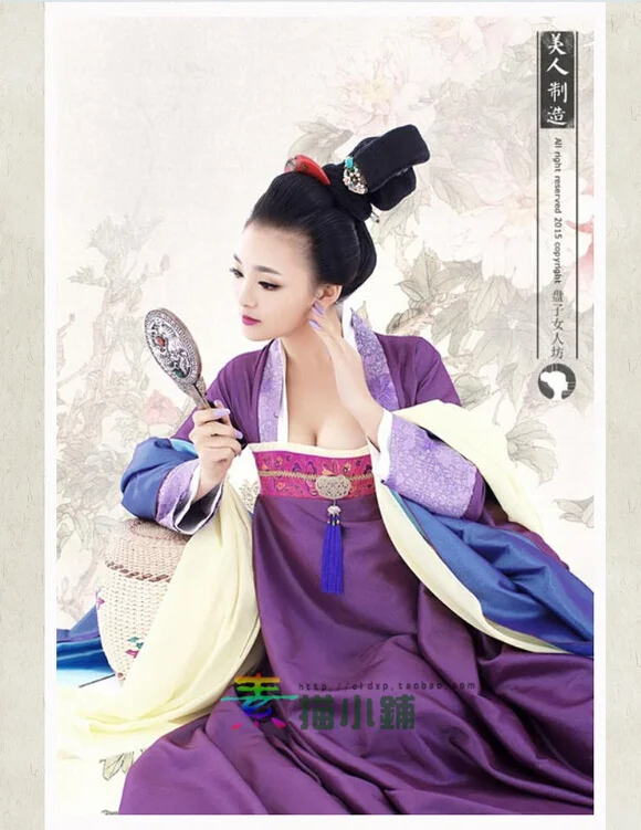 Mei Ren Zhi Zao TV Play Cosmetology High Photo House Tang Dynasty High Waist Dress Princess Empress Costume