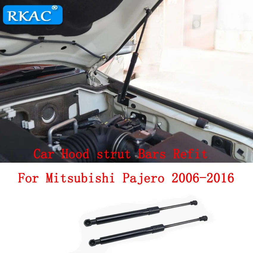 For 2006-2016 Mitsubishi Pajero Front Hood Engine Supporting Hydraulic rod Lift Strut Spring Shock Bars Bracket Car accessories