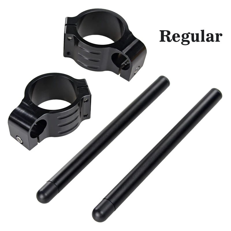 50mm Clip Ons Riser Regular Clip-on Fork Tube CNC Handlebars For Kawasaki Ninja ZX6R 636 ZX 6R ZX10R ZX 10R ZX14 ZX1400 Black