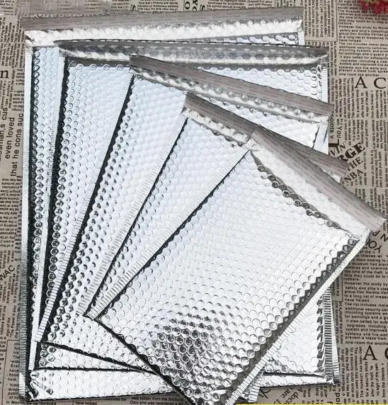 

Silver Envelope Foil Bubble Mail Bag Bubble Postage Shipping Packaging Bags 200pcs/lot Free shipping