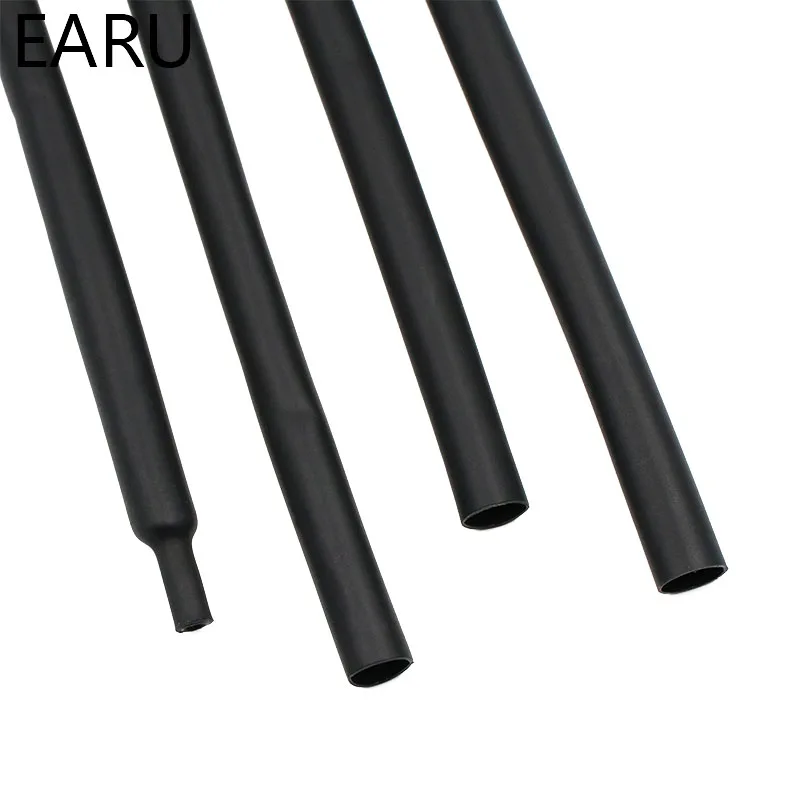 1-5 m/lotes 3:1 tubo do psiquiatra do calor com diâmetro duplo da tubulação da parede da colagem 1.6/2.4/3.2/4.8/6.4/7.9/9.5/12.7mm adesivo alinhou o envoltório da luva