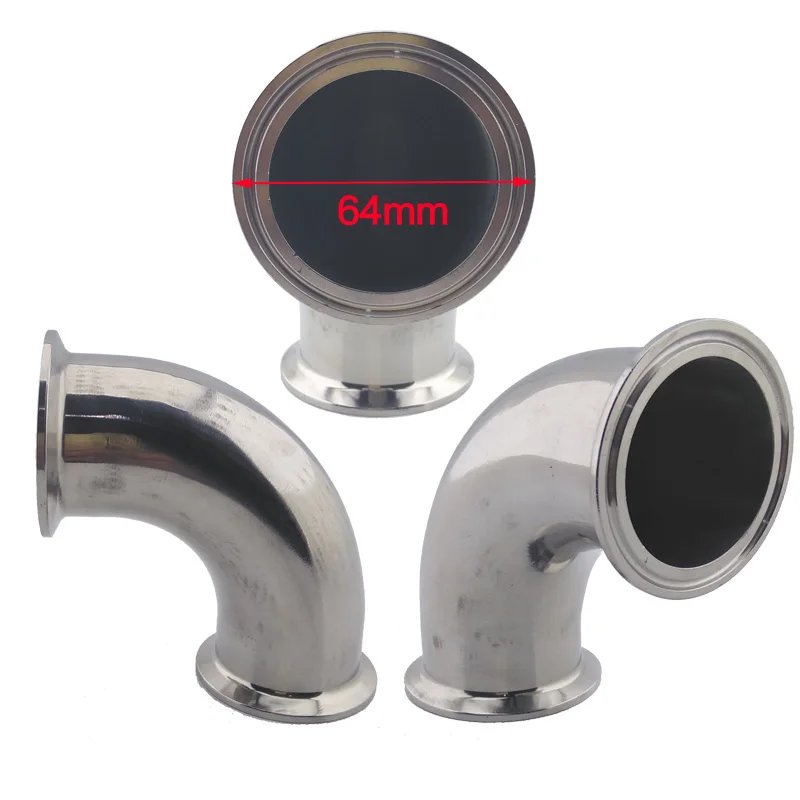 Conector angular da válvula ss304 od64mm do conversor de tubulação