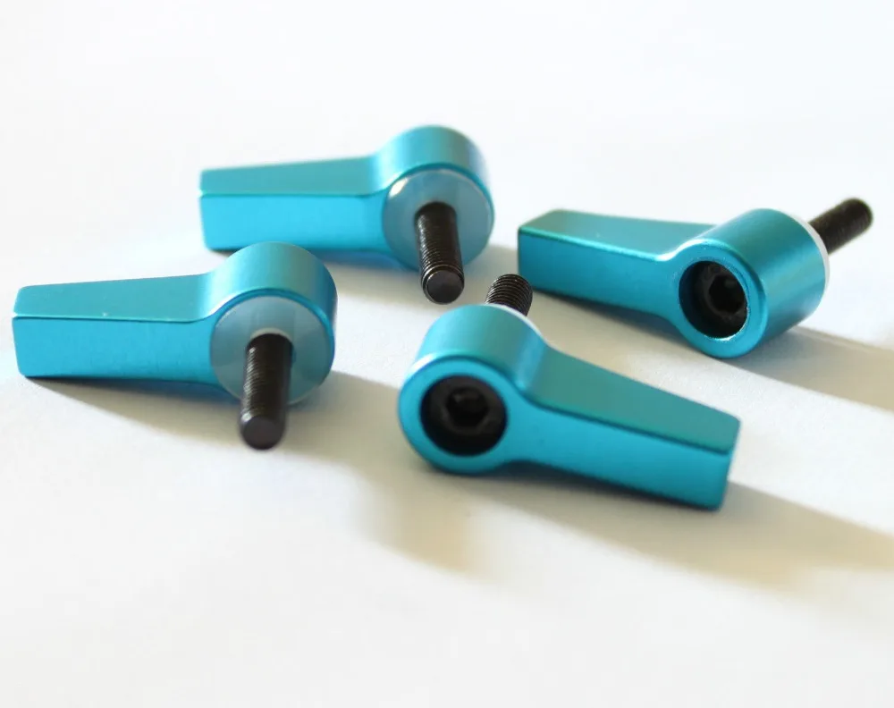 Tornillo de pulgar en forma de L para riel de varilla de 15mm, abrazadera, seguimiento de enfoque, trípode de cámara, M4, 4 Uds.