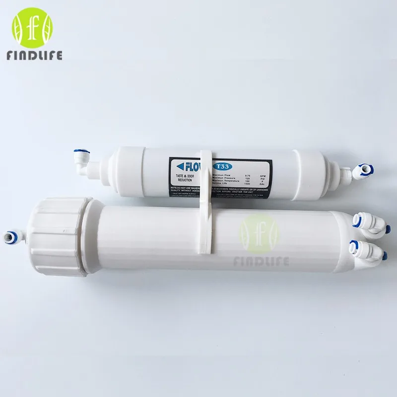 Quick connect 10 Pouces T33 avec 2 pièces montage purificateur d'eau INLINE DE N