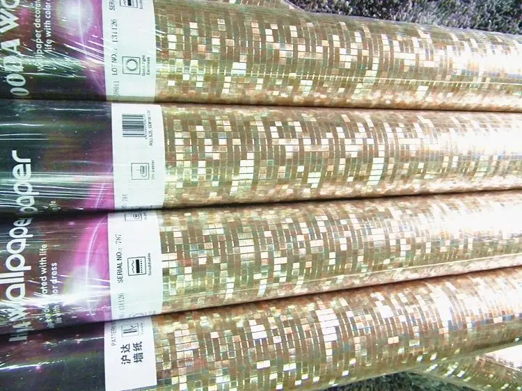 Papel de parede prata ouro