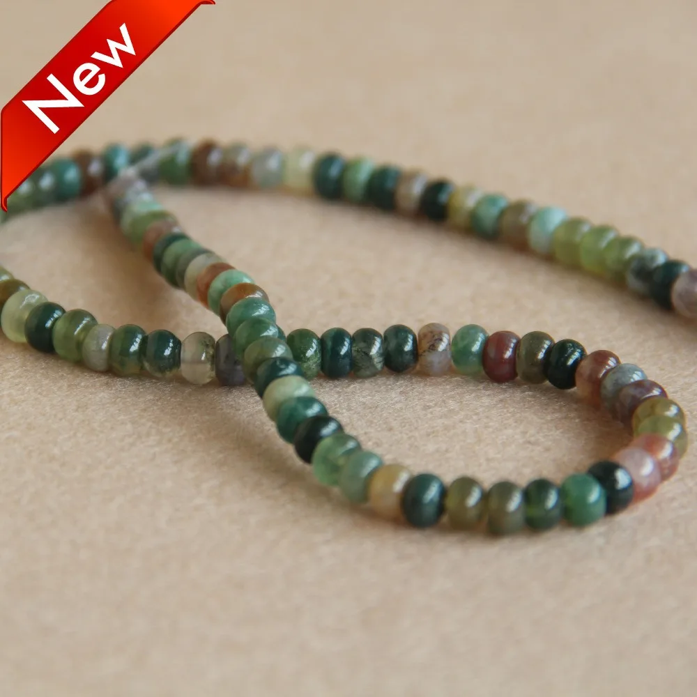 (Min Order1) 4*6mm Fashion New Multicolor Natural India Onyx Beads Round Shape Loose Natural Stones 15inch Jewelry Making Design