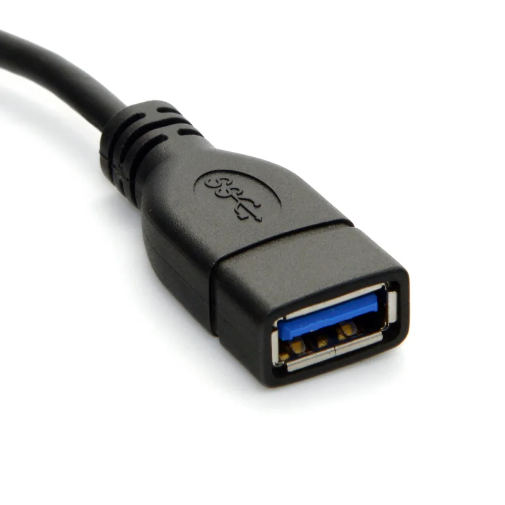 Great-Q  Type-C OTG to USB Female adapter USB3.0 90 Degree Right Angled elbow bending short 20cm