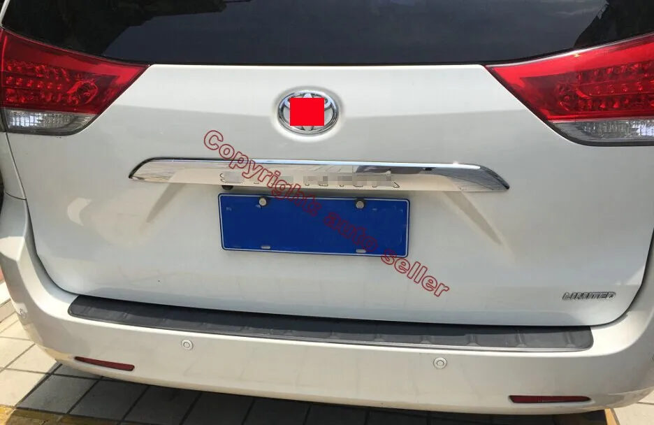 ABS Chrome pokrywa klapy bagażnika tapicerka dla Toyota Sienna 2015 2016 2017