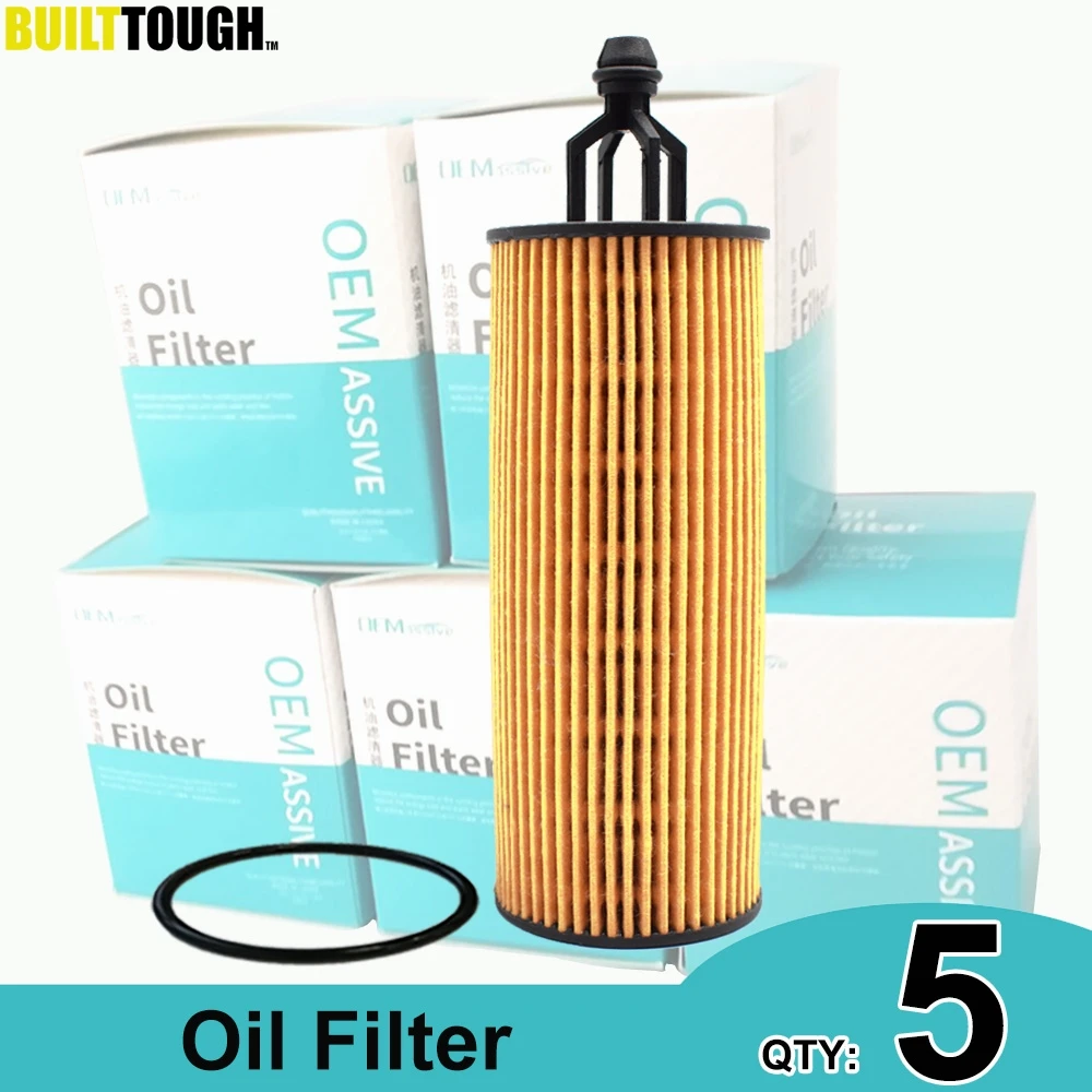 

QTY 5, Oil Filter 68191349AA For Chrysler Pacifica Dodge Grand Caravan Journey Ram 1500 C/V ProMaster 1500 2500 3500 Fiat Lancia