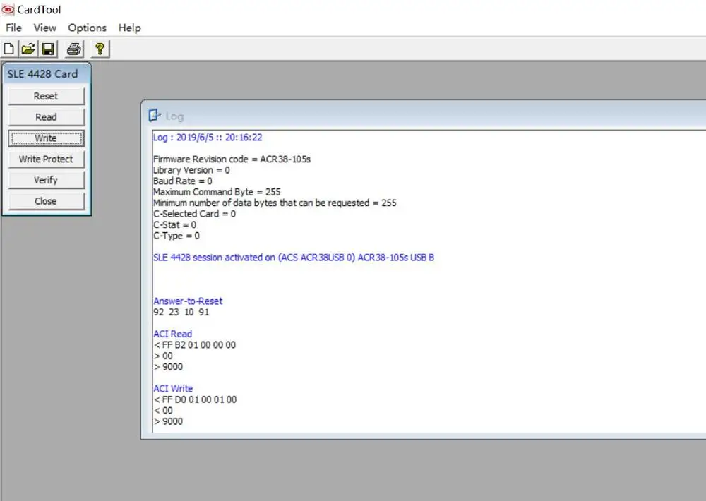 ACOS3 ACOS6 ACOS5 SLE4442 SLE4428 SLE5542 AT24C16 AC24C64 etc EEPROM Chip Card software for ACR38 Reader Writer send by email