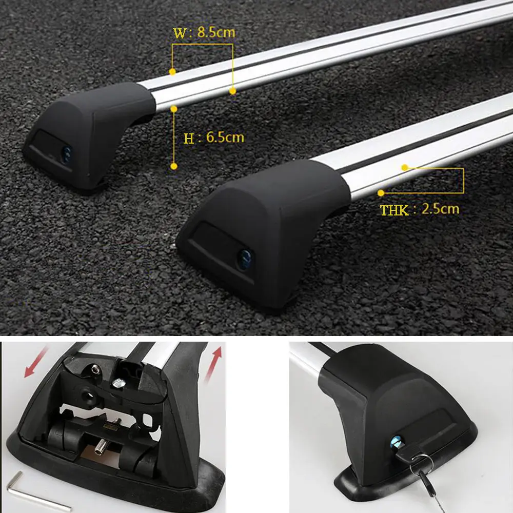 High Quality Roof Luggage Rack Cargo Luggage Carrier Cross Bar For Mercedes Benz Smart Universal Car-Styling Car Accessories