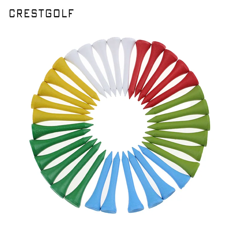 CRESTGOLF 우드 골프 티, 42mm, 1.65 인치, 골프 우드 티 액세서리, 팩당 100 개