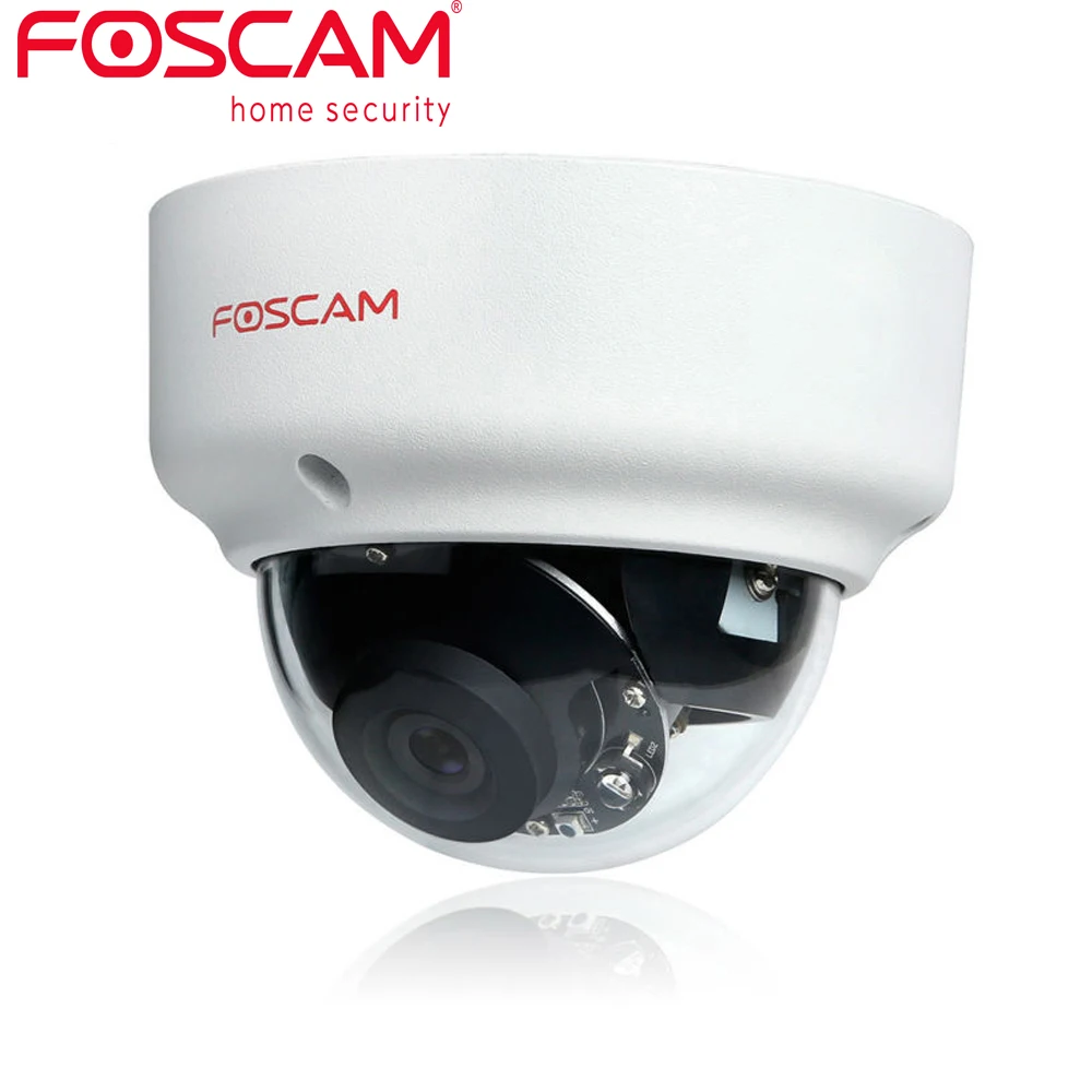 Foscam D2EP Vandal Resistant Outdoor Security Camera Full HD 1080P POE IP Dome with 20m Night Vision Upgraded FI9961EP Model