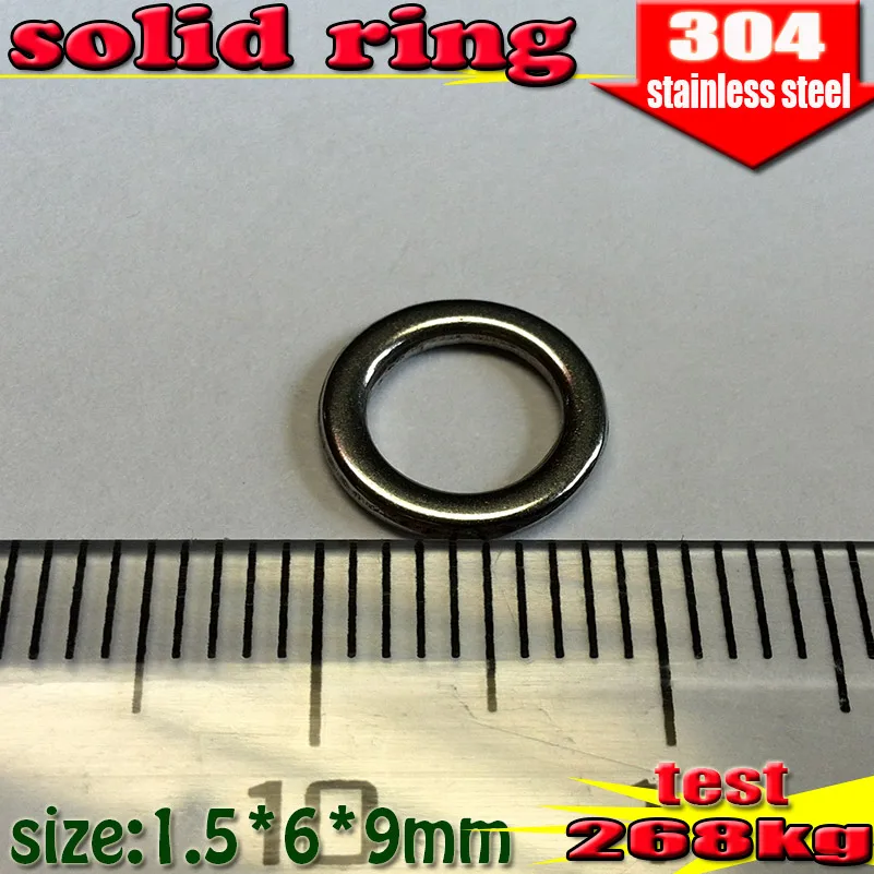 2018new the 304 material fishing solid rings professional quality 9MM quantily: 100pcs/lot