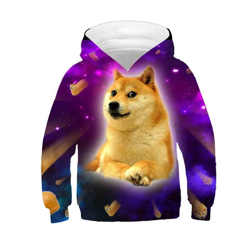 2022 Boy/Girl Sweatshirt Galaxy Space Cool Dog Pug Siberian Husky 3D Printed Clothes Kids Cartoon Hoodies Children Pullovers