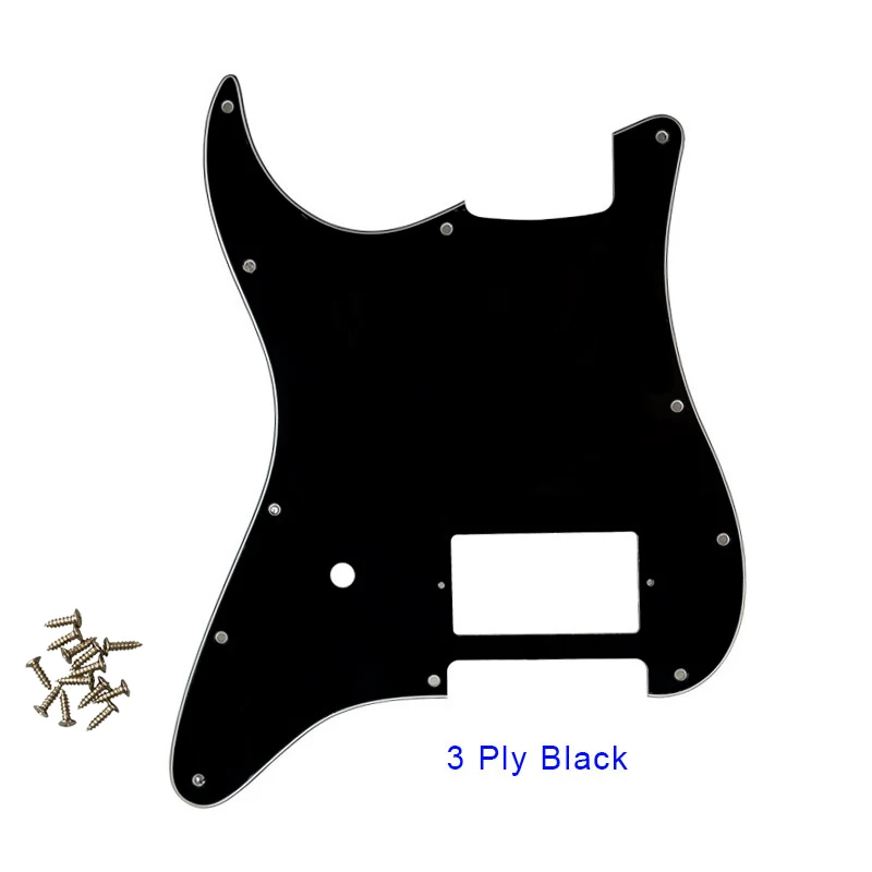 Fei Man Custom Guitar 11 Screw Holes Pickguards For Fender Left Handed Tom Delonge Strat Guitar With One Bridge PAF Humbucker