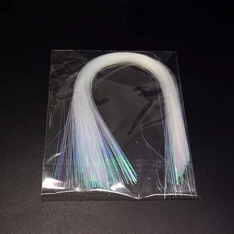 Total 1000strands 4packs set Ice Wing Fiber flat flash Tinsel crystal flashabou saltwater streamer flies fly tying materials