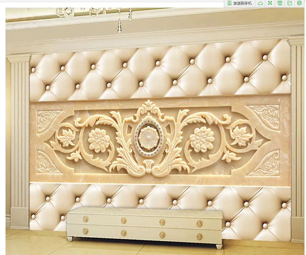 

3d customized wallpaper jade Relief Flower back wall photo wallpaper for walls mural 3d wallpaper