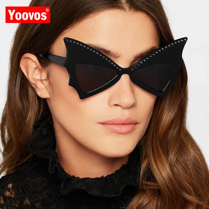 Yoovos 2023 New Butterfly Sunglasses Women Plastic Vintage Classic Retro Street Beat Eyewear Men Driving Oculos De Sol UV400