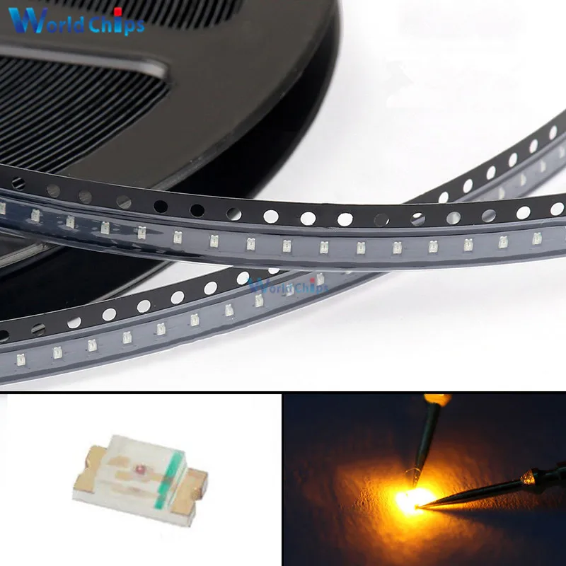 100Pcs Gelb 0603 SMD SMT Super Helle LED