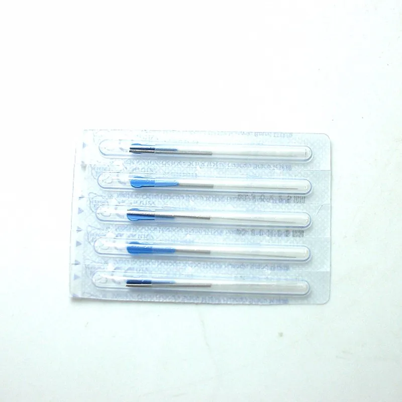 quality 100pcs Huanqiu sterile disposable acupuncture needle one needle one tube beauty massage tube needle 0.25/0.30/0.35m